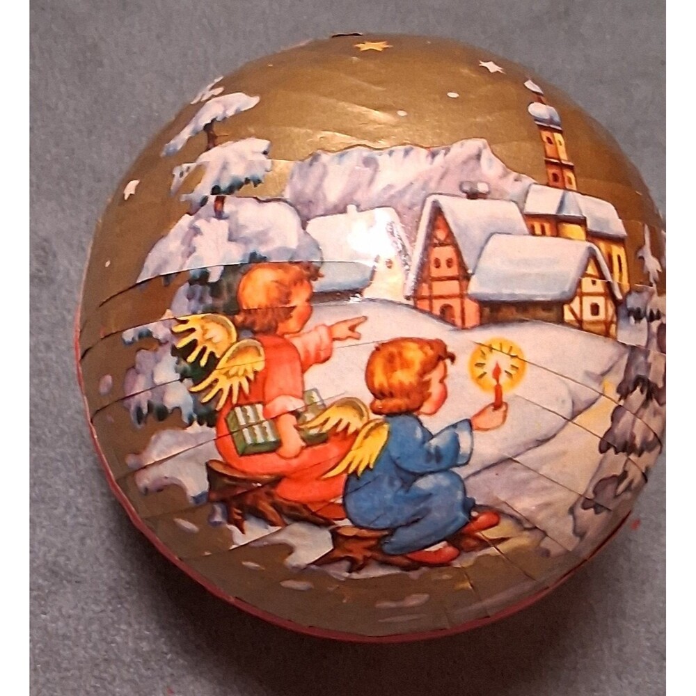 Western Germany Christmas Candy Container Ornament Ball